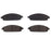 Set of four BFD1181CR ProSeries OE Brake Pads arranged in two rows on a white background.