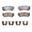 Four BFD1297CR ProSeries OE Brake Pads and four metal clips are arranged on a white background.