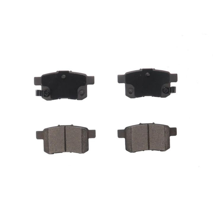 A set of BFD1336CR ProSeries OE Brake Pads in black and gray.
