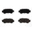 Four BFD1624CR ProSeries OE Brake Pads in black arranged in a rectangular layout against a white background.