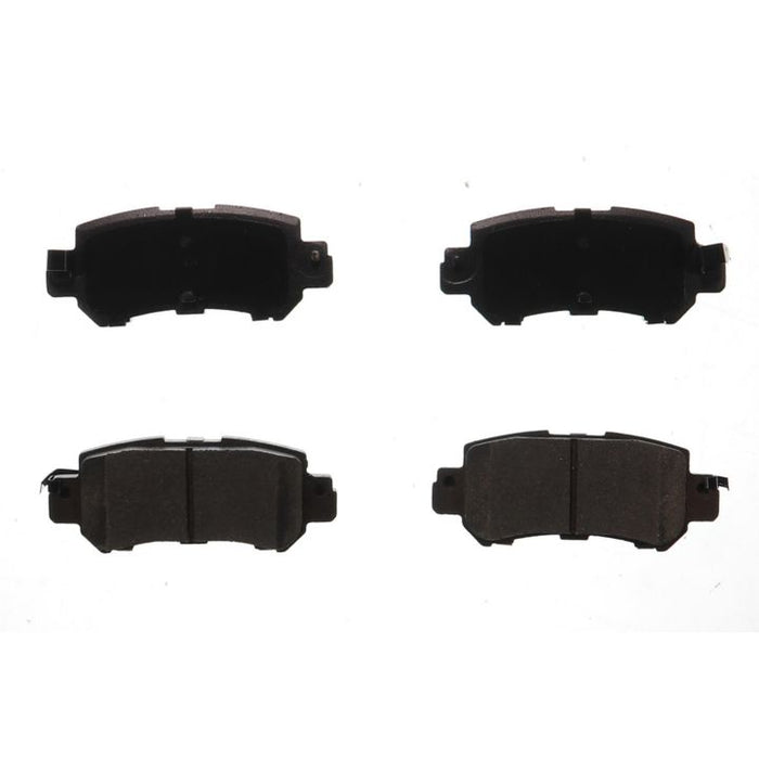 Four BFD1624CR ProSeries OE Brake Pads in black arranged in a rectangular layout against a white background.