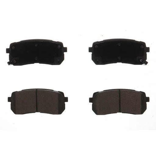 Front and rear view of four BFD1302CR ProSeries OE Brake Pads arranged in two rows against a white background.