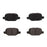 Four BFD1569CR ProSeries OE Brake Pads in black are displayed on a white background, shown from front and back views.