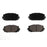 Four BFD1628CR ProSeries OE Brake Pads, colored black, arranged in two rows on a white background.