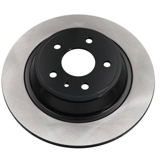 Close-up of the C07183 ProSeries OE+ Brake Rotor featuring a circular design with a dark central hub and five mounting holes.