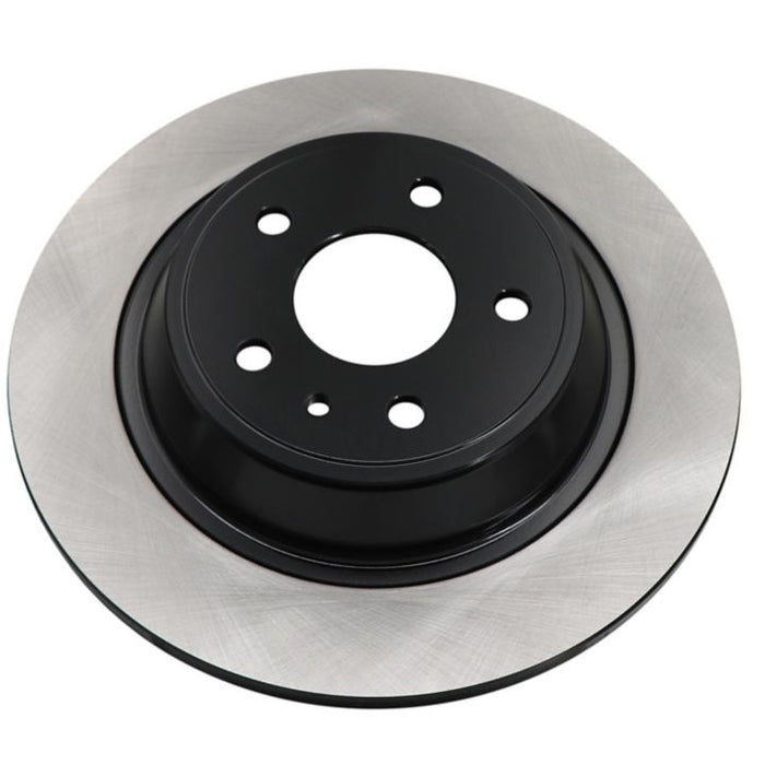 Close-up of the C07183 ProSeries OE+ Brake Rotor featuring a circular design with a dark central hub and five mounting holes.