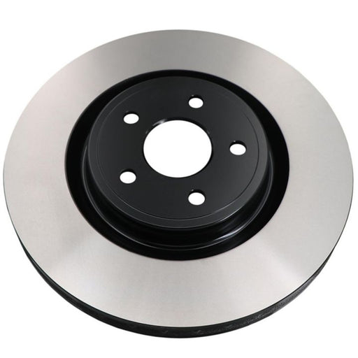 Close-up of the C07251 ProSeries OE+ Brake Rotor, showcasing its metallic construction, circular design, and five holes around the central hub.