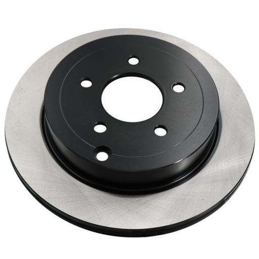 The C07374 ProSeries OE+ Brake Rotor is a car brake disc rotor featuring a black center, a silver outer ring, and multiple bolt holes.