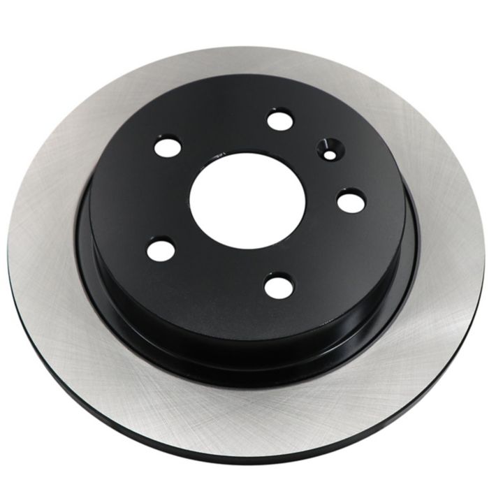 The C07473 ProSeries OE+ Brake Rotor includes a design with five mounting holes, featuring a black center and a metallic outer edge.