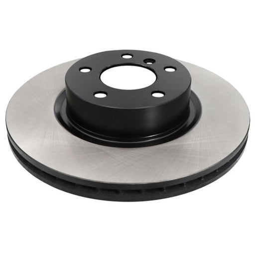 The C07800 ProSeries OE+ Brake Rotor is a car brake disc with a black center and a silver rotor, featuring multiple holes for mounting.