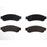 The BFD1334ASM ProSeries OE Brake Pads, four in total, are arranged in two rows of two on a white background.