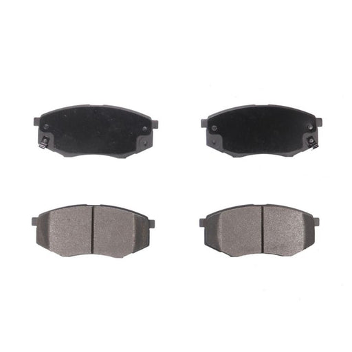 Four BFD1447CR ProSeries OE Brake Pads arranged in two rows, with the top pair darker and the bottom pair lighter in color.