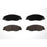 Four BFD1332CR ProSeries OE Brake Pads in black arranged in two rows on a white background.