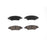 Set of four BFD1337CR ProSeries OE Brake Pads, two with visible friction material and two showing the back plates, isolated on a white background.