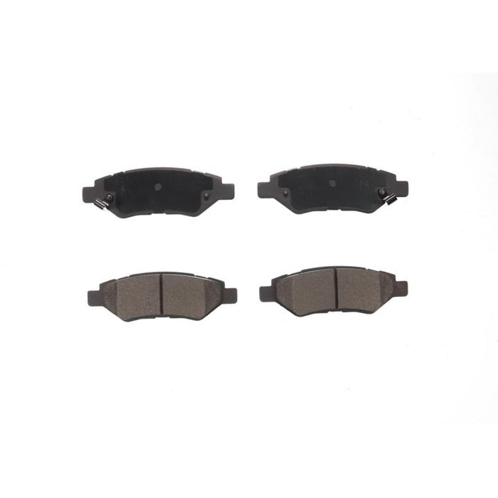 Four BFD1337ACR ProSeries OE Brake Pads in black and gray, arranged in two rows on a white background.
