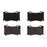 Four BFD1346CR ProSeries OE Brake Pads in black, arranged in two rows on a white background.