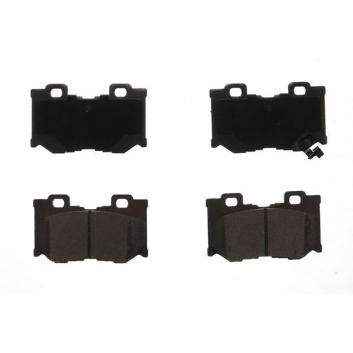 Four BFD1347CR ProSeries OE Brake Pads in black on a white background. The top two showcase the front views, while the bottom two display the rear views.