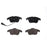 Four BFD1375SM ProSeries OE Brake Pads in black, with the upper left one featuring a wire connector attached.