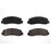 Four BFD1631ASM ProSeries OE Brake Pads in black, arranged in two rows on a white background.