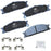 The MMS333 ProSeries OE+ Brake Pads set, featuring four black brake pads, four silver clips, and a small packet, is arranged on a white background.