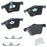 The MMS1003 ProSeries OE+ Brake Pads set, including four black brake pads, two brake pad clips, and a small packet of grease, arranged on a white background.