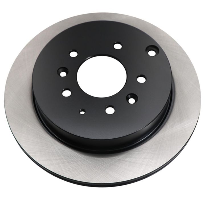 A close-up view of the C26484 ProSeries OE+ Brake Rotor featuring a ventilated disc with a black hub and silver outer edge.