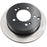 A black and silver C26252 ProSeries OE+ Brake Rotor featuring multiple holes, viewed from an angle on a white background.