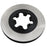Close-up of the C80306 ProSeries OE+ Brake Rotor in silver and black, featuring mounting holes, on a white background.