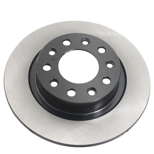 The C80552 ProSeries OE+ Brake Rotor featuring multiple holes in the center for wheel attachment.