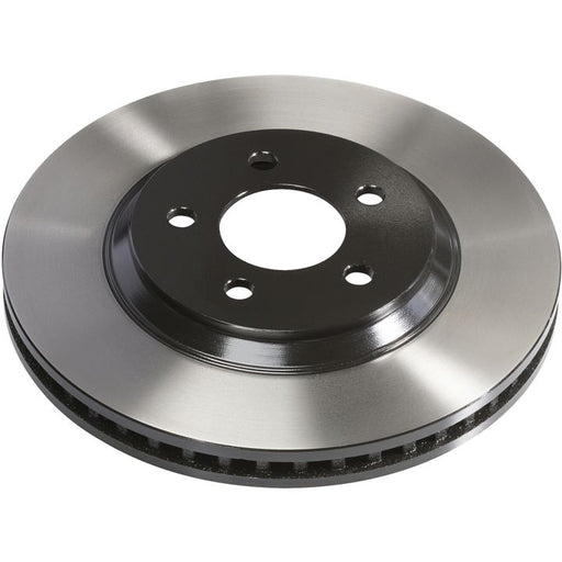 A close-up of the C26211 ProSeries OE+ Brake Rotor, featuring a metallic brake disc with a black center and a silver outer rim.