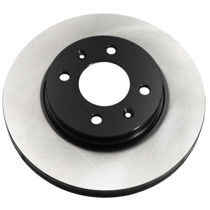 The C80495 ProSeries OE+ Brake Rotor is a metal car brake disc rotor featuring a black center and multiple mounting holes.