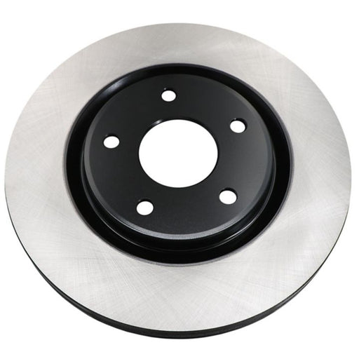 The C80509 ProSeries OE+ Brake Rotor, featuring a clean design with a black center and metallic outer ring, is isolated on a white background.