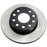 The C80010 ProSeries OE+ Brake Rotor showcases a black, circular center coupled with a silver, shiny outer rim that features multiple drilled holes.