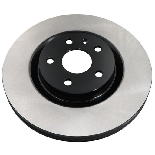 The C80017 ProSeries OE+ Brake Rotor is a silver and black automotive braking component featuring multiple holes.