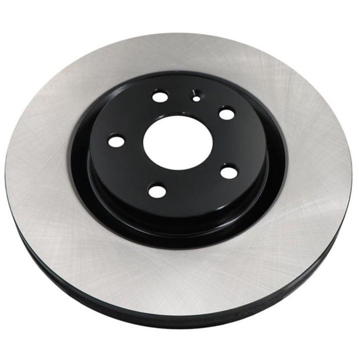 The C80017 ProSeries OE+ Brake Rotor is a silver and black automotive braking component featuring multiple holes.