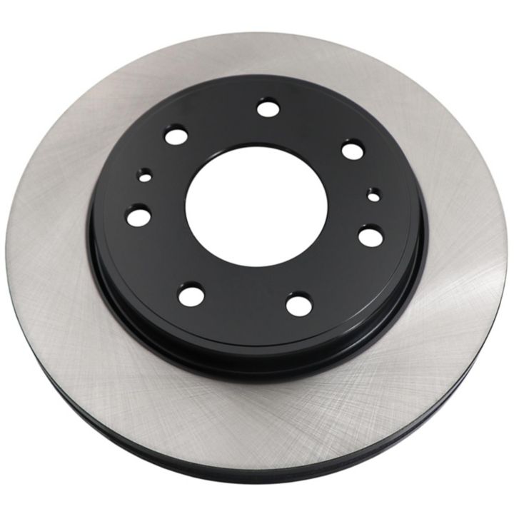 Close-up of the C80283 ProSeries OE+ Brake Rotor, featuring a metallic exterior, a black center, and multiple installation holes.