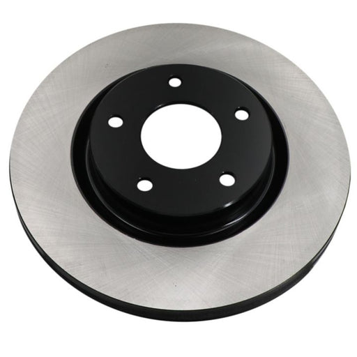 The C80586 ProSeries OE+ Brake Rotor is a silver and black brake disc rotor featuring a central hole and several smaller surrounding holes.