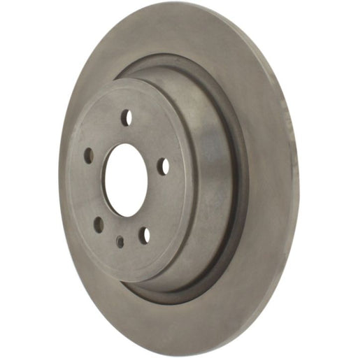 A close-up of the 42290 Pro-Series OE Brake Rotor - Rear, featuring a gray metal design with five attachment holes.