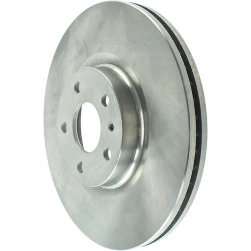 A single, shiny, metal 42289 Pro-Series OE Front Brake Rotor with a central hole and multiple smaller holes around it.