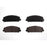 Four BFD1509CR ProSeries OE Brake Pads, black in color, arranged in two rows on a plain white background.