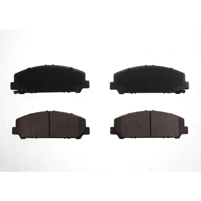 Four BFD1509CR ProSeries OE Brake Pads, black in color, arranged in two rows on a plain white background.