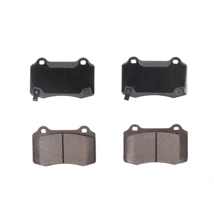 Four BFD1428CR ProSeries OE Brake Pads aligned in two rows; the upper row is detached, while the lower row displays contact surfaces.