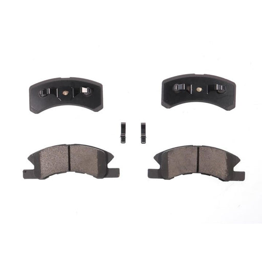 Two sets of BFD1731CR ProSeries OE Brake Pads and two metal clips arranged on a white background.
