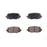 Four BFD1734CR ProSeries OE Brake Pads are arranged in two horizontal pairs, displaying their front and back sides against a white background.