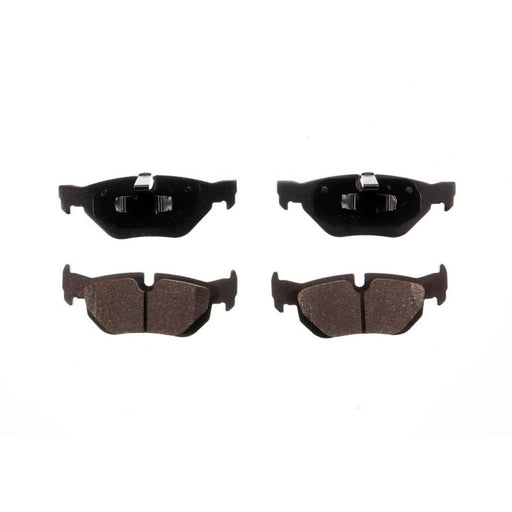 Four BFD1171SM ProSeries OE Brake Pads in black and brown are lined up against a white background.