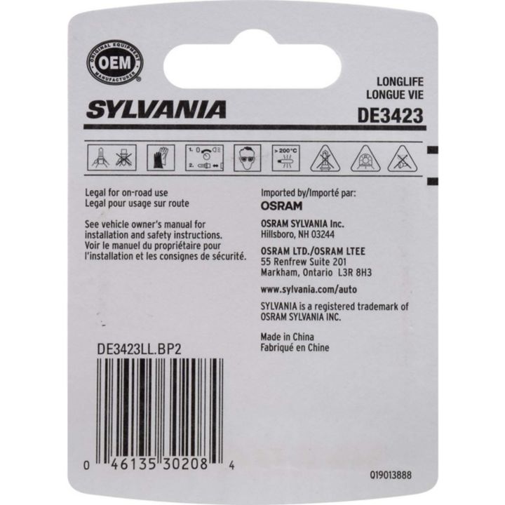 DE3423LL.BP2 DE3423 Sylvania Long Life Mini Bulbs