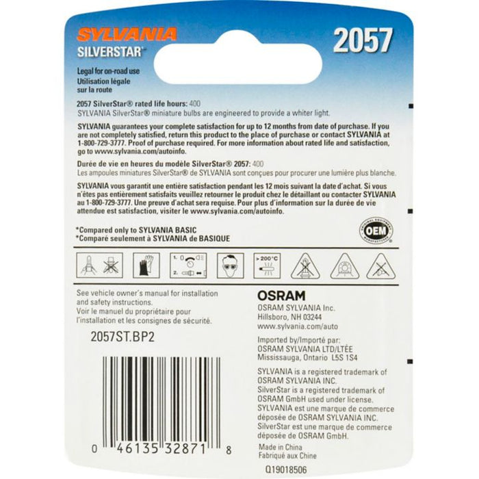 2057ST.BP2 2057 Sylvania SilverStar® Mini Bulbs