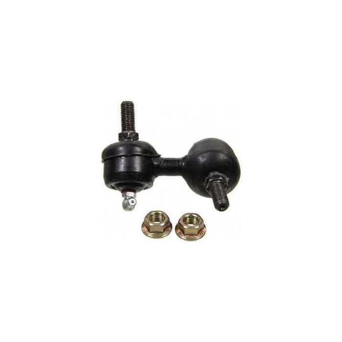 51320S5A003 Pro-Series OE Stabilizer Link Kit - Passenger Side, featuring two ball bearings and two metal nuts, set against a white background.