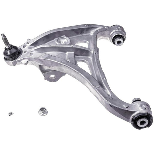 CB85193 ProSeries OE+ Control Arm in silver, featuring bushings and a ball joint, displayed on a white background.