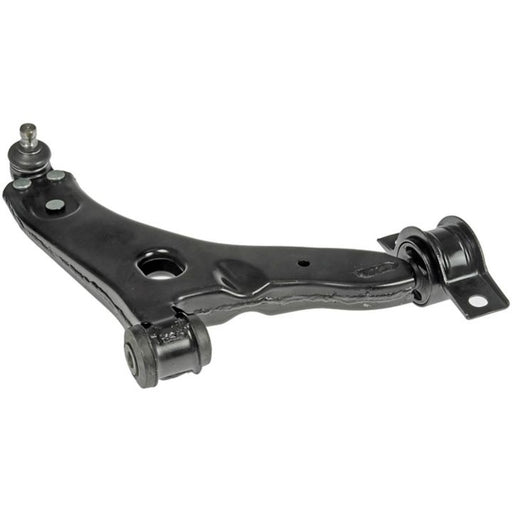 The CB85264 ProSeries OE+ Control Arm is a black metal car control arm featuring rubber bushings and mounting points.